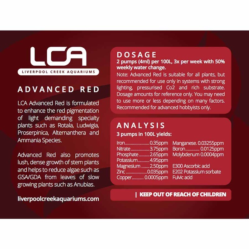 LCA Advanced Red 1000ml Formula Fertiliser Refill – Liverpool Creek Aquariums
