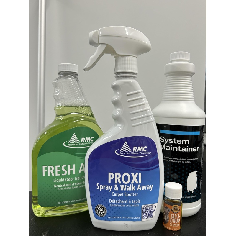 Cleaning Agent Bundle for Mytee/Sandia Carpet Extractors: Extractor System Maintainer+Carpet Spotter+Liquid Odor Neutralizer+ Tap a Drop