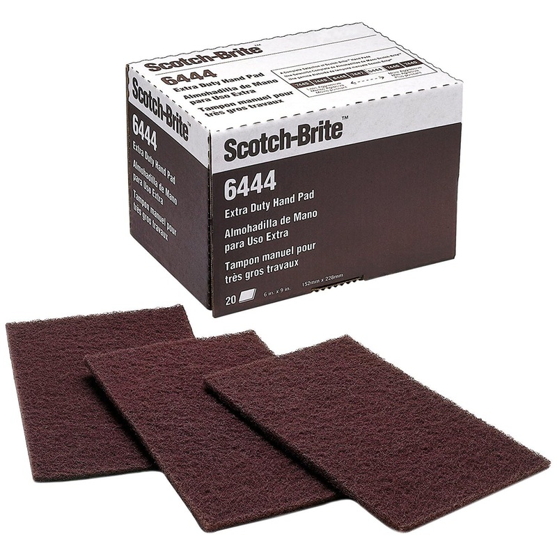 3M Scotch-Brite Extra Duty Hand Pad 6444, 6 in x 9 in, (Pack of 20)