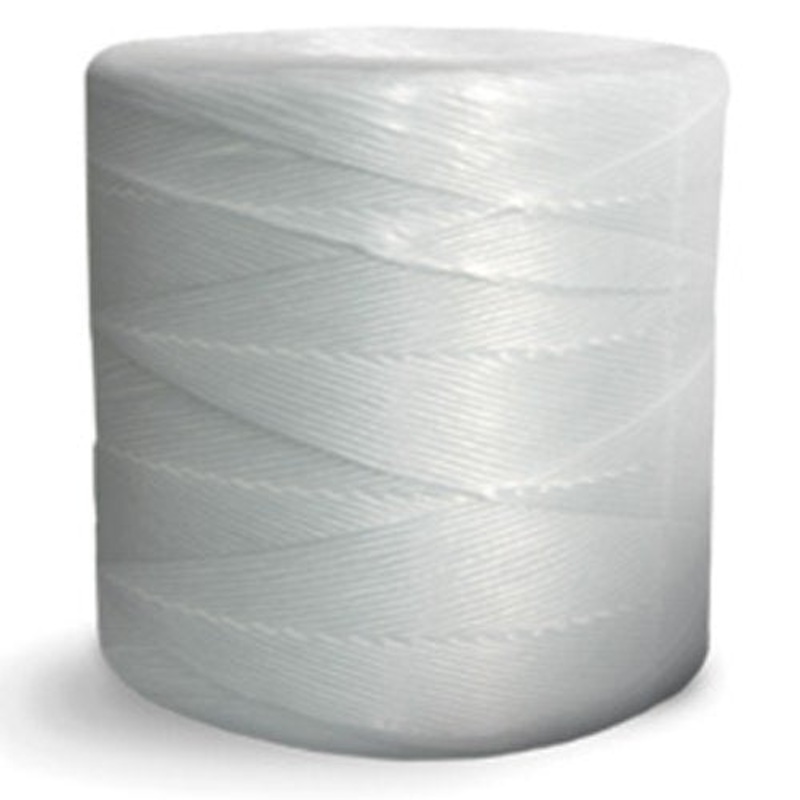 Synthetic Tying Twine – Polypropylene Split Film (White) – 180 lbs Tensile, 650′ Ft/Lb, 10# Tube (4 Spiral Wraps) – CWC-025012