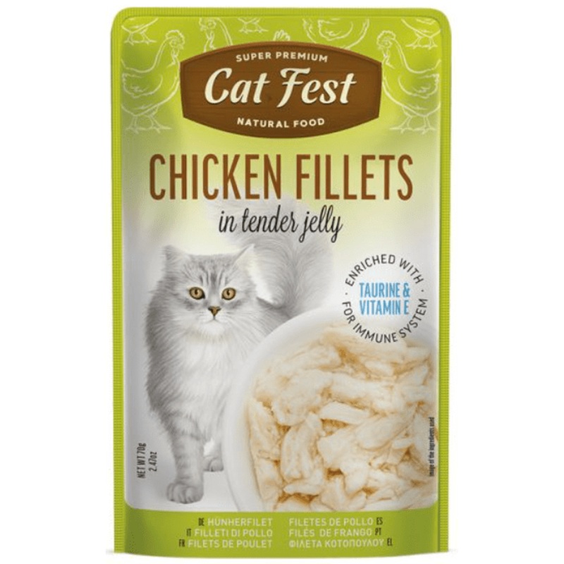 Cat Fest Chicken Fillets In Tender Jelly 70gr