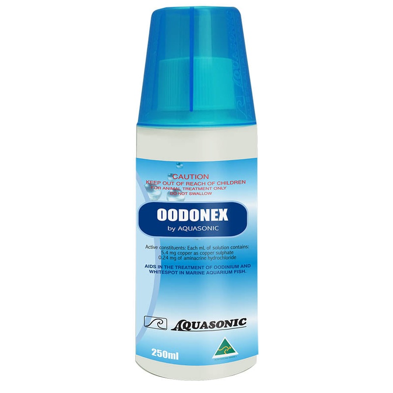 Aquasonic Oodonex 250ml – White Spot Treatment for Marine Fish – Australian Made