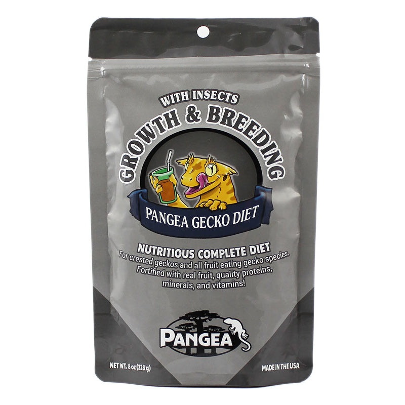 Pangea Gecko Diet – Growth & Breeding Formula with Insects Complete Food Mix