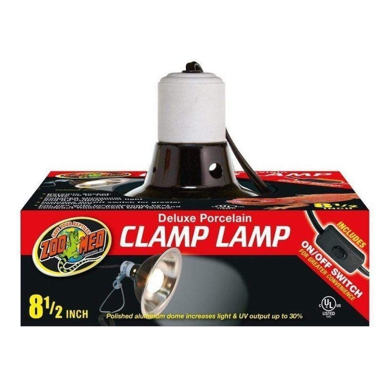 Zoo Med Deluxe Porcelain Clamp Lamp 22cm (max 150W)
