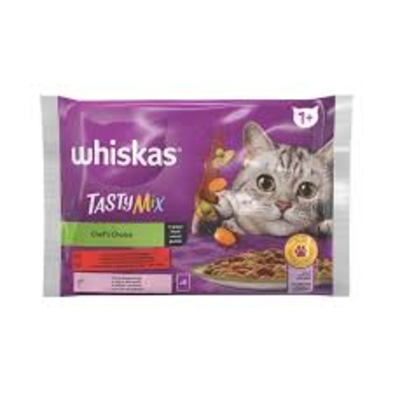 Whiskas Tasty Mix Meat & Fish in Gravy 4x85gr