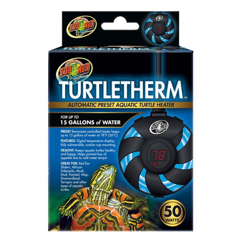 Zoo Med TurtleTherm Automatic Preset Heater 50 watt – 15 gallons of water