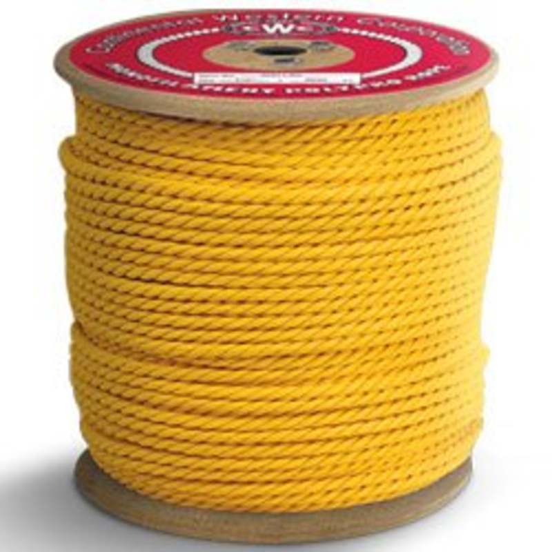 Continental Western 3/16″ x 600′ Poly Pro Three Strand Rope 300010