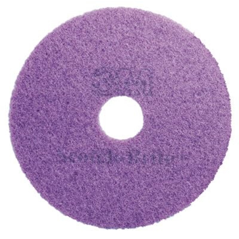 3M Scotch-Brite Diamond Floor Cleaning Pad Purple, 20″ Diameter, | 5/Case