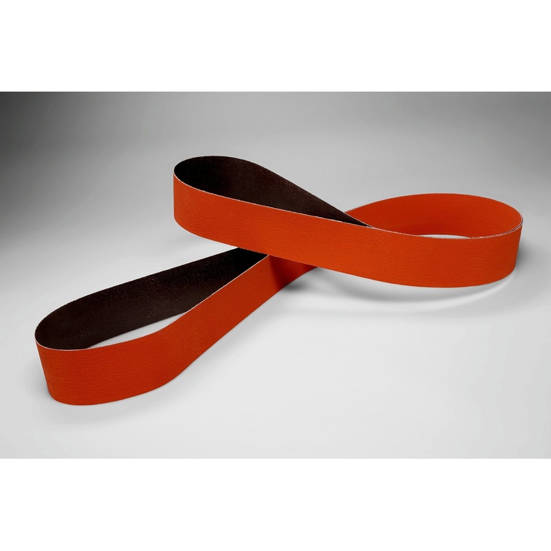 3M Cubitron II 984F Coated Ceramic Orange Sanding Belt – Cloth Backing – YF Weight – 36 Grit – Very Coarse – 3 in Width x 132 in Length – 27461 [PRICE is per BELT]
