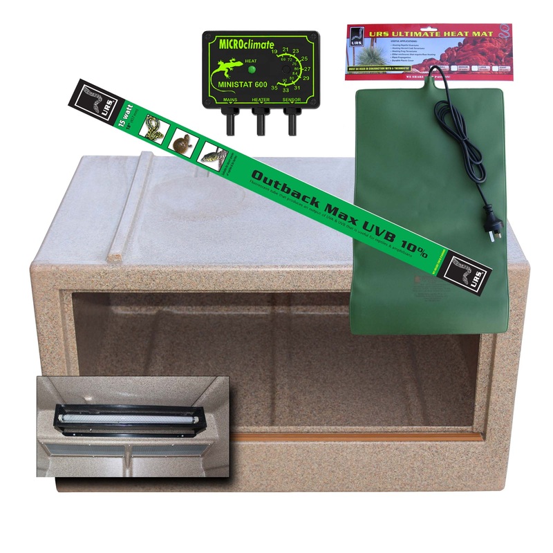 URS Deluxe Reptile Vivarium with Heat & Light Medium