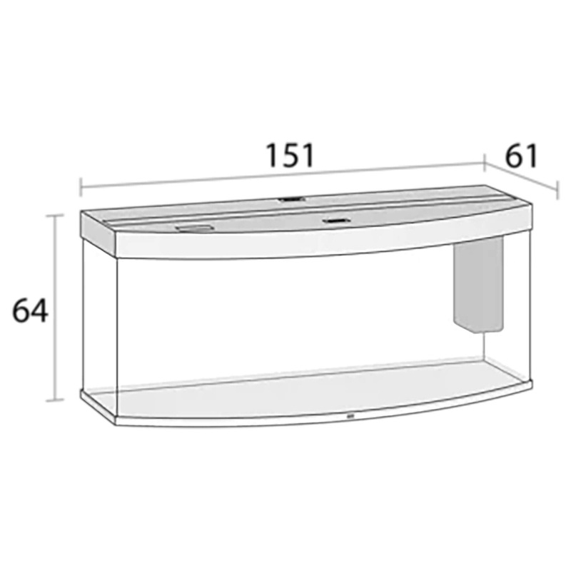 Juwel Vision 450 LED Aquarium White – 151 x 61 x 64 cm (Tank Only)