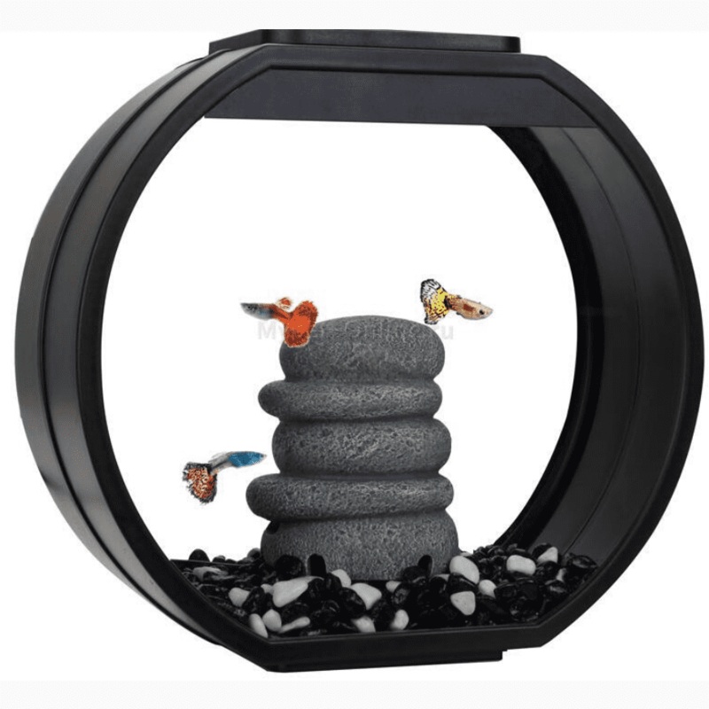 AA-Aquarium Deco O Mini UPG Black 10L, 33.5×13.6x31cm.