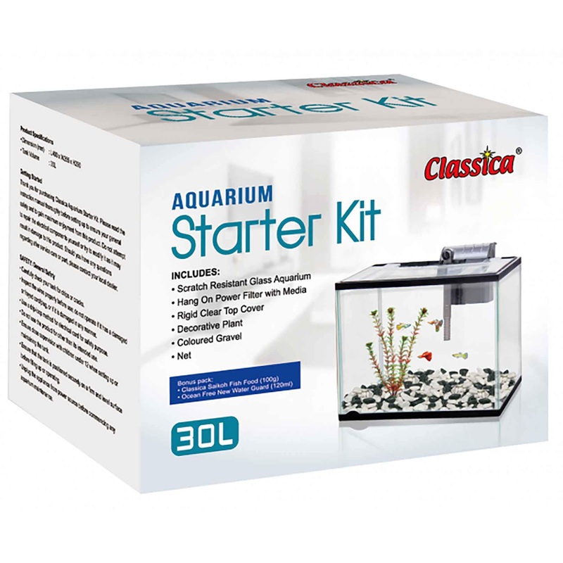 Classica Aquarium Starter Kit Large 30L (40 x 28 x 25) – In Store Pick Up Only