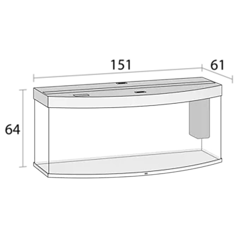 Juwel Vision 450 LED Aquarium Black – 151 x 61 x 64 cm (Tank Only)