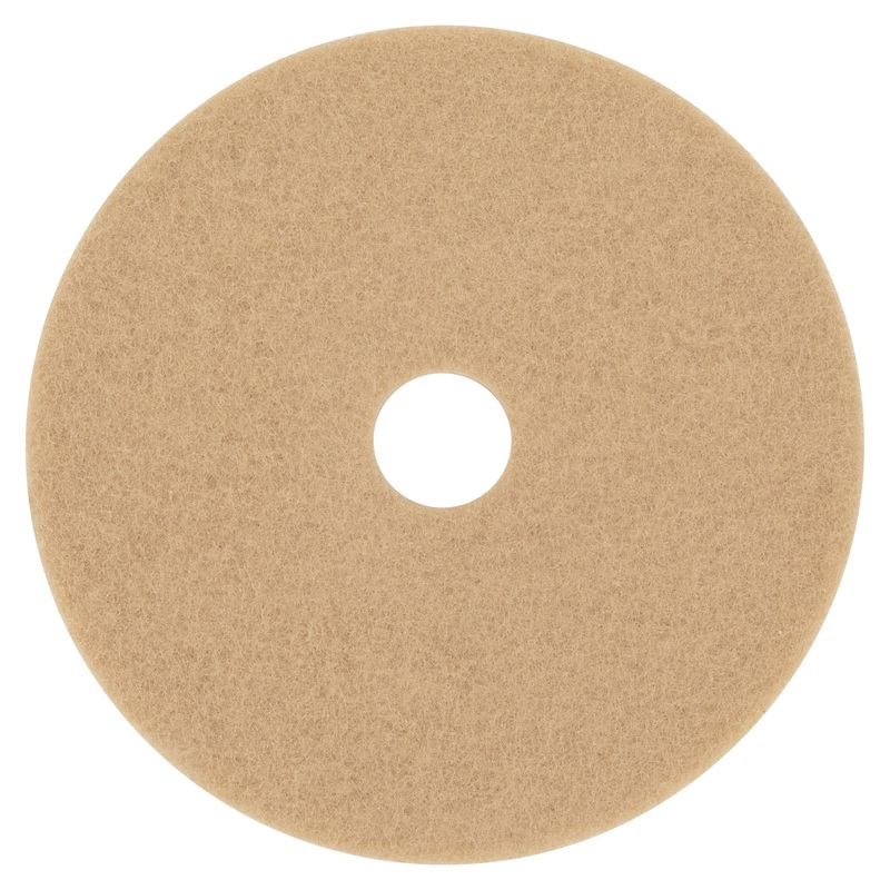 3M 05606 Ultra High-Speed Floor Burnishing Pads 3400, 20″ Diameter, Tan (Case of 5)