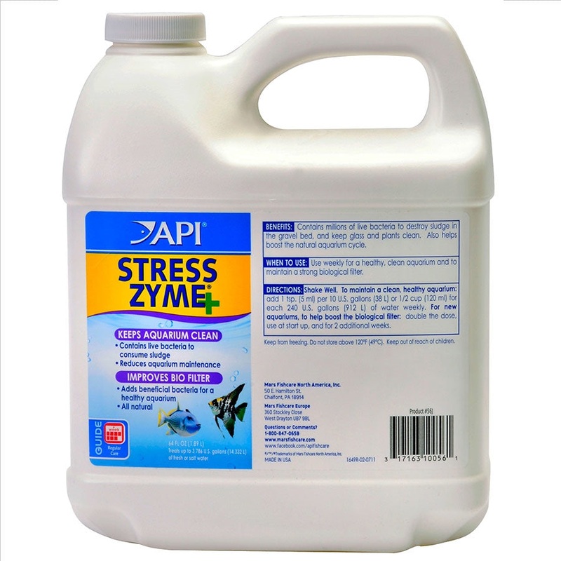 API Stress Zyme 1.89l Improves Biological Filtration – Reduces Sludge
