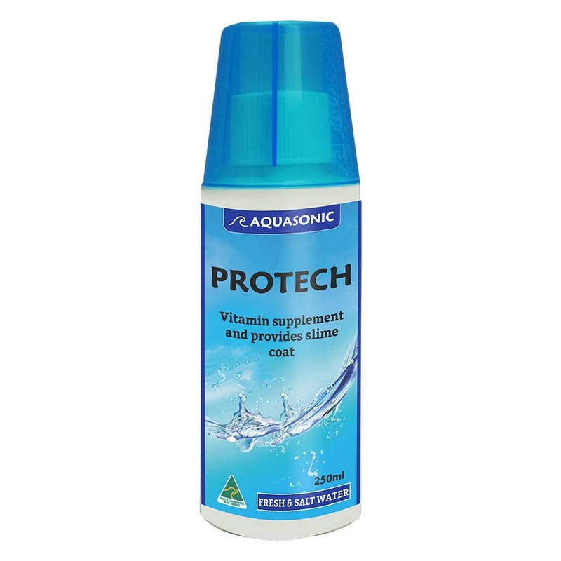 Aquasonic Protech 250ml – Helps Slime Coat Contains Vitamins – Australian Made