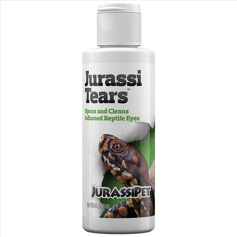 JurassiTears 100ml opens and cleans inflamed reptile eyes. By Seachem