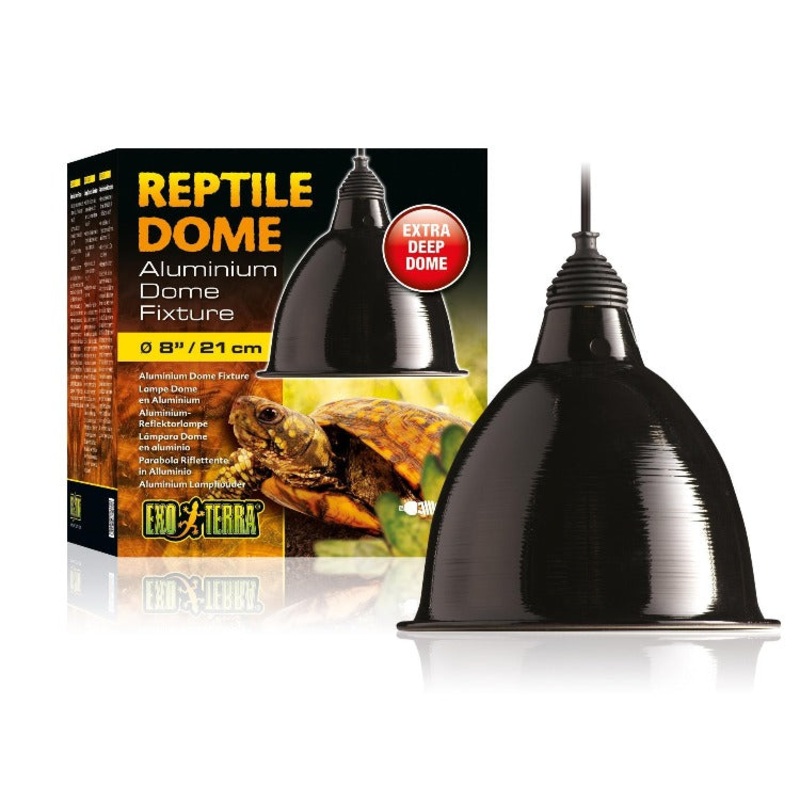 Exo Terra Reptile Aluminum Dome Fixture Large – 8 inch