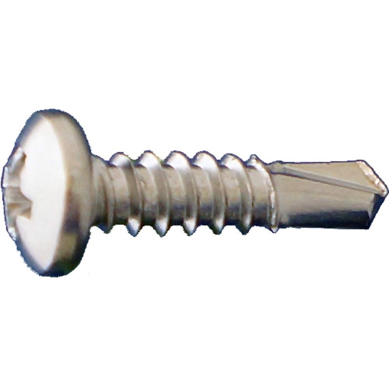 Self Drill Scrw,PH Pan Hd,SS,8×1,PK7500