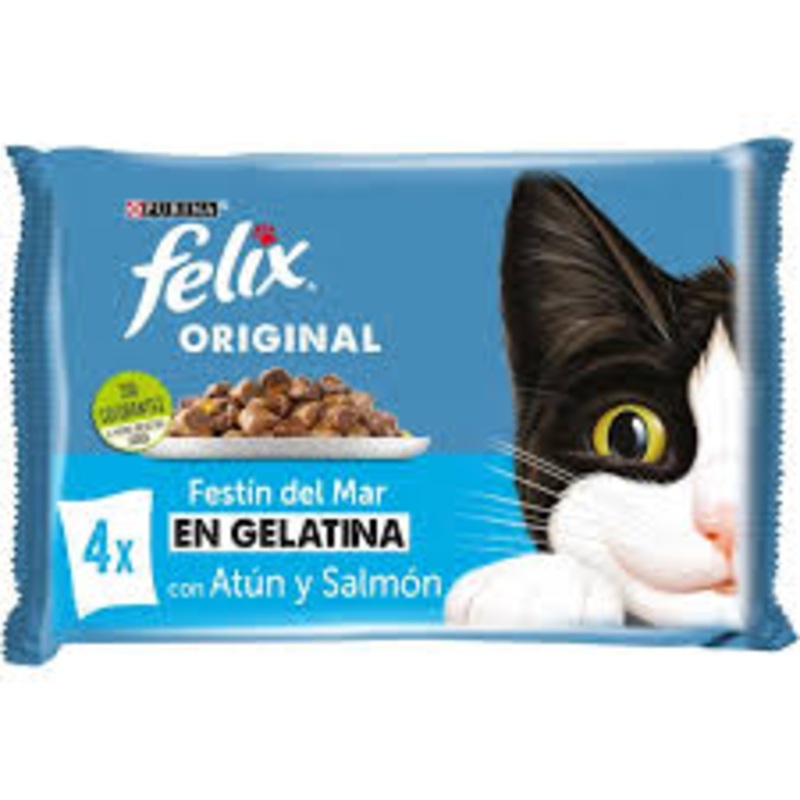 Felix Original Mix Tuna & Salmon in Jelly 4x85gr