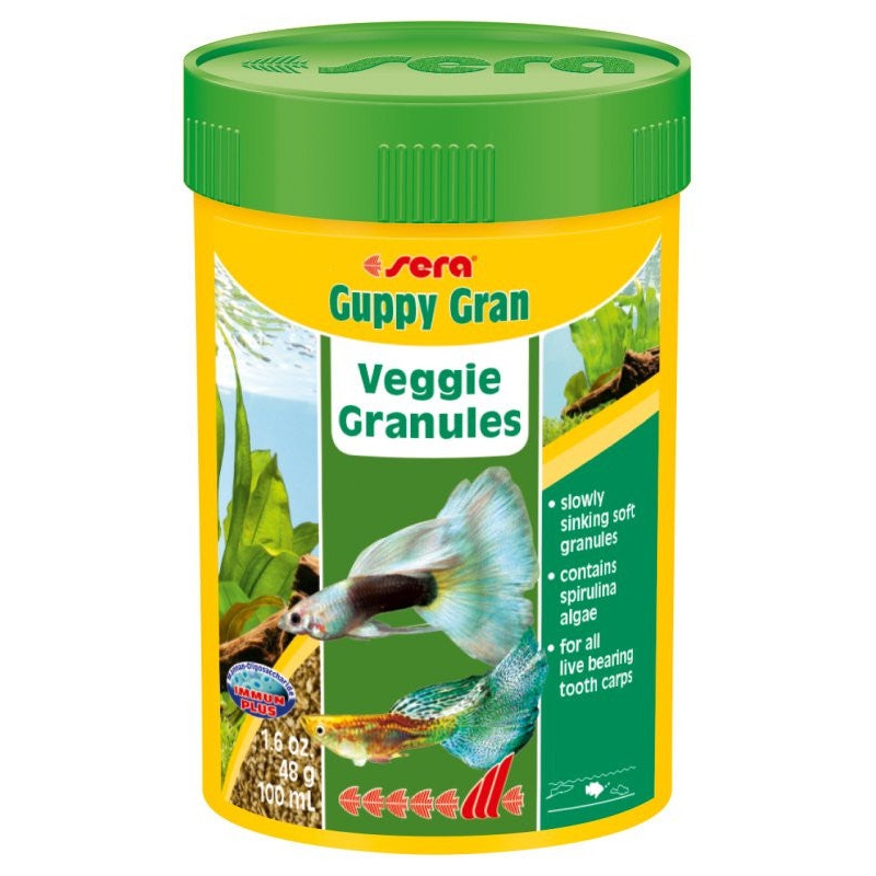 Sera Guppy Gran Staple Granule Diet 1.6 oz (100 mL)