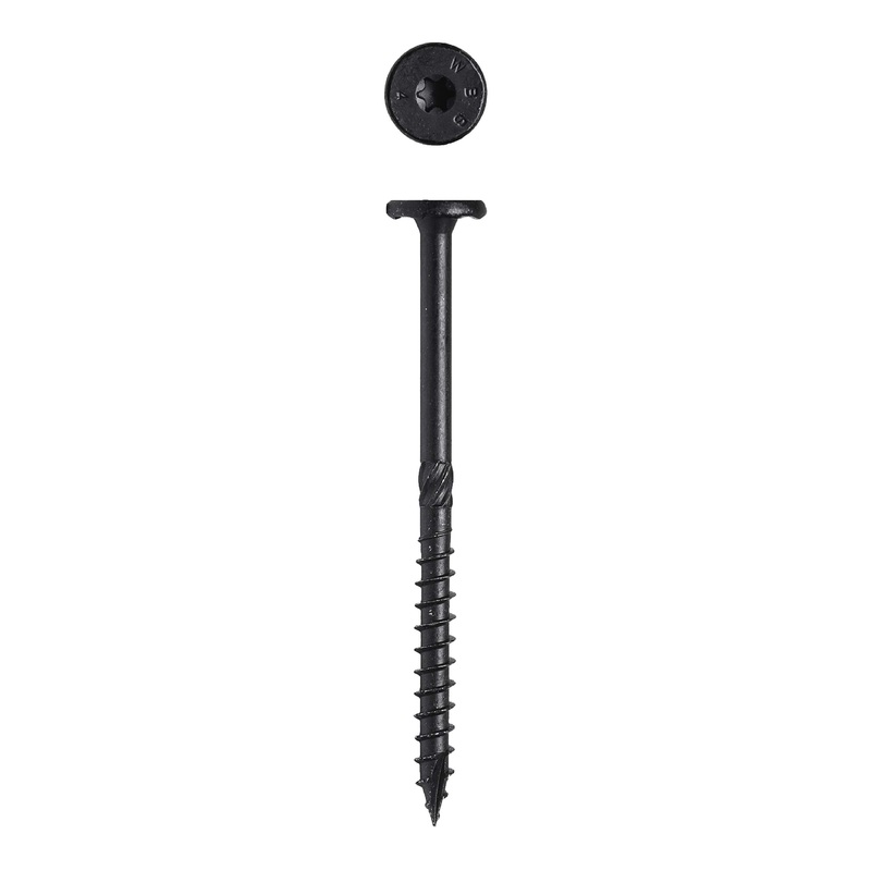 Big Timber WTX154 #15 x 4 in. Black Star Drive Wafer Head Screw 400 Pack
