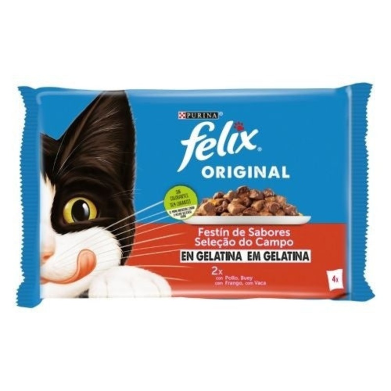 Felix Original Mix Chicken & Beef in Jelly 4x85gr