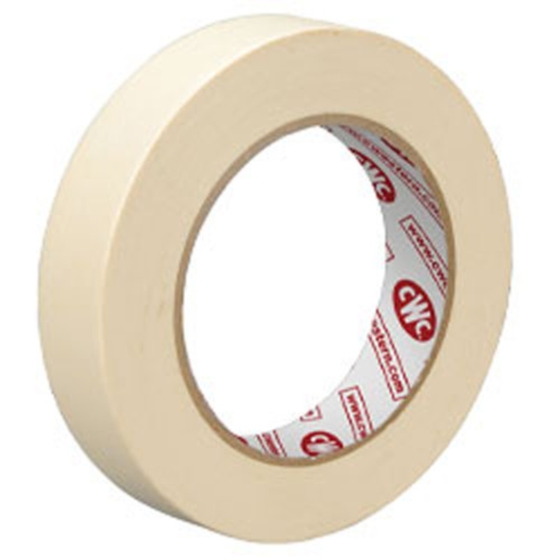 CWC Masking Tape – 5.6 mil, 3/4″ x 60 yds, Crepe (Pack of 48 Rolls)