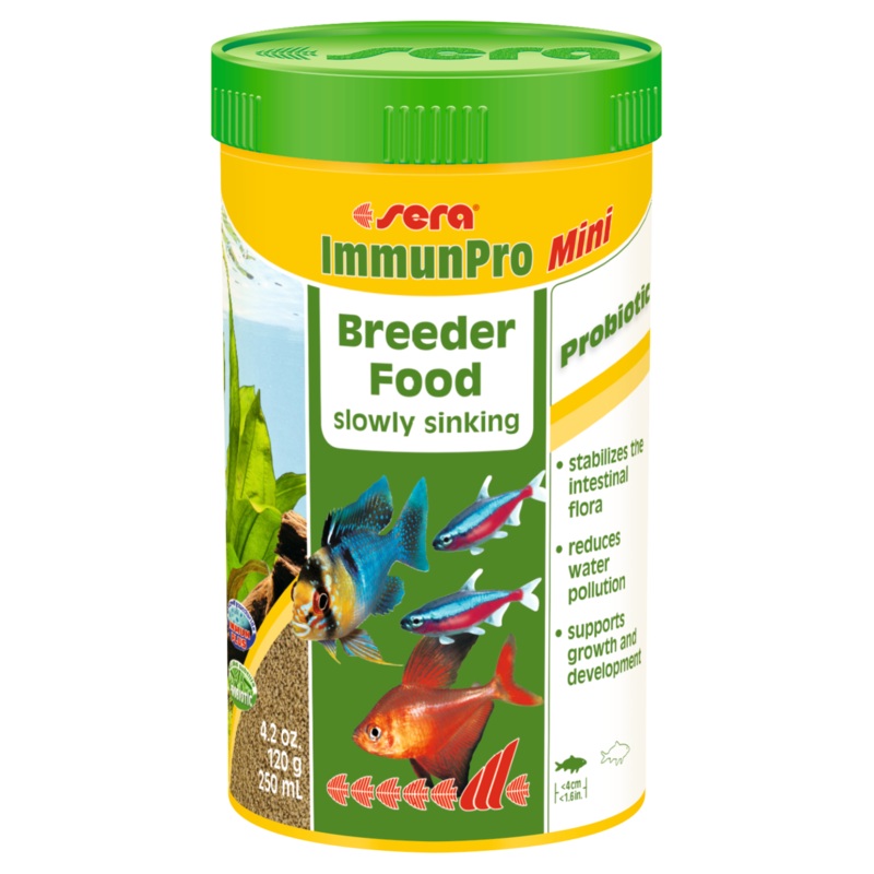 Sera ImmunoPro Mini Breeder Food for Fish Up to 1.6 inches  4.2 oz