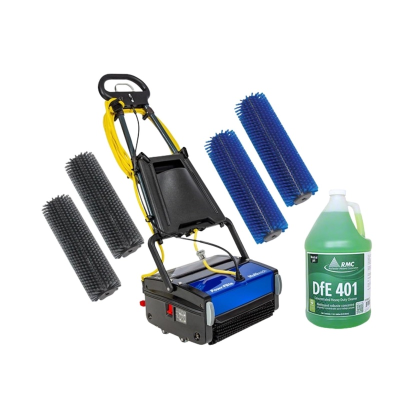 Bundle- Power-Flite Cleaning Kit with Scrubber, 2 Standard Brushes, 2 Heavy Duty Brushes, Concentrated Cleaner (PFMW14)