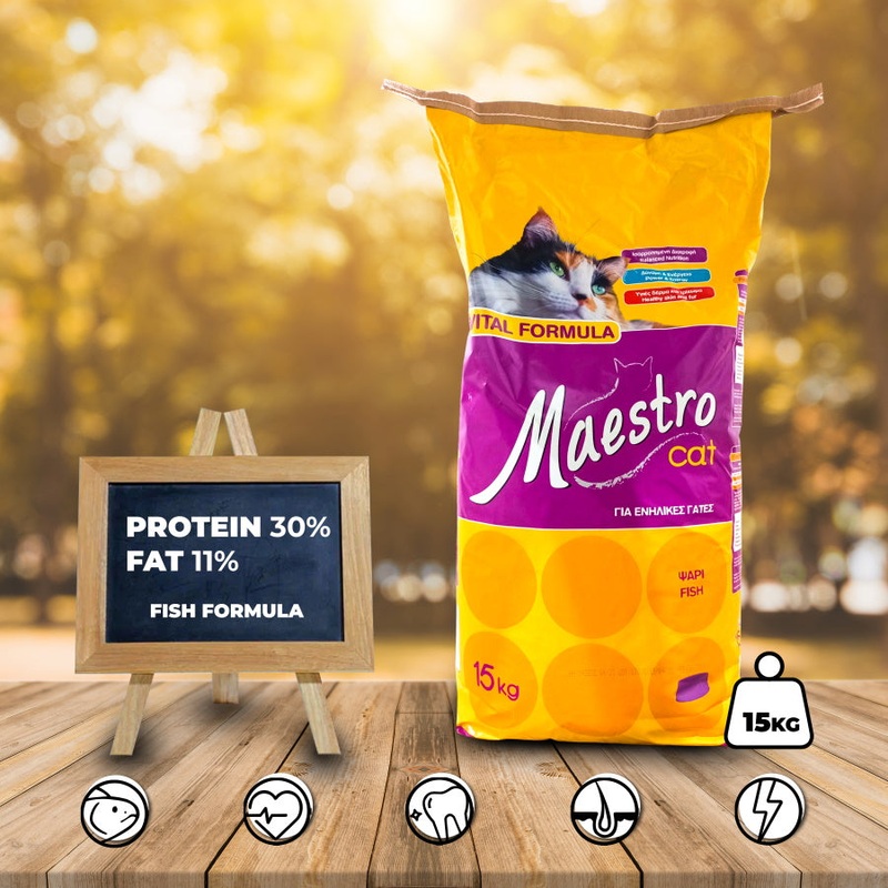 Maestro Cat Food Fish 15Kg