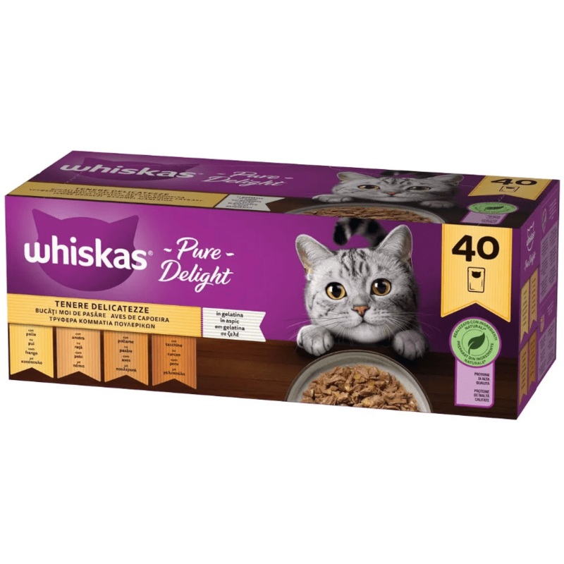 Whiskas Pure Delight Poultry in Jelly 40x85g
