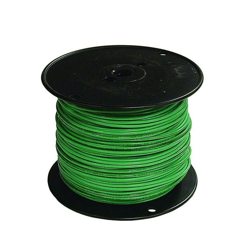 #8 solid green pool wire equals (77147). – wire