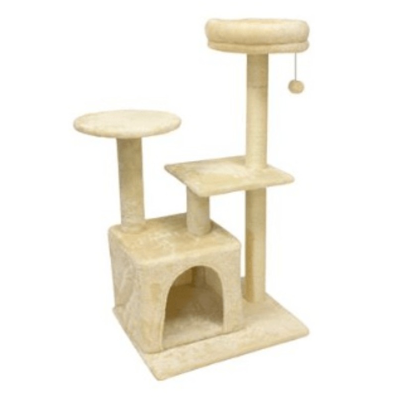 Arquivet Cat Scratcher with Removable Bed Nude 49x40x97cm