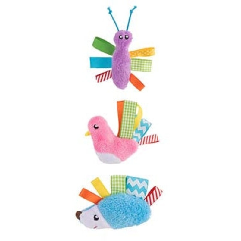 Plush Cat Toy with Ribbons Assorted 9x7cm