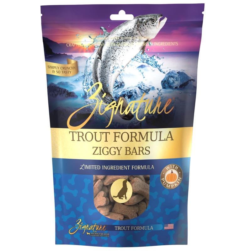 Zignature Ziggy Bars Trout Formula Dog Treats