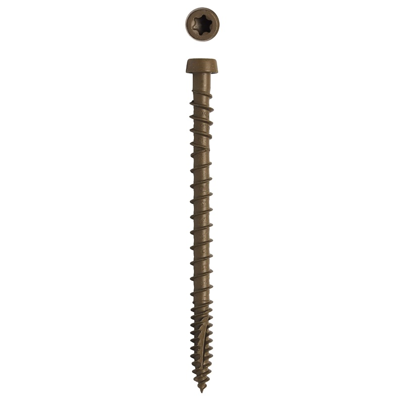 Big Timber CD10234RCD-350#10 x 2-3/4 in. Rustic Cedar Star Drive Trim Head Composite Deck Screw 350 Pack