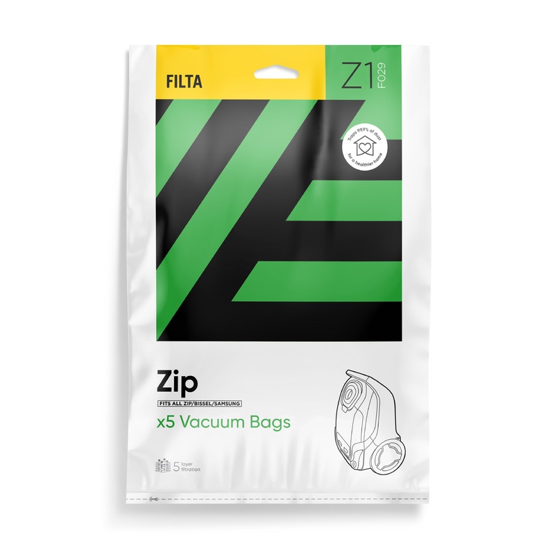 Z1 – FILTA ZIP SMS MULTI LAYERED VACUUM BAGS 5 PK