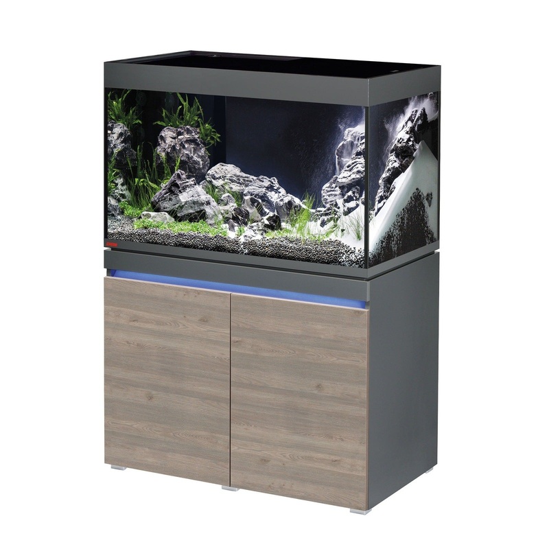 Aquarium Incpiria 330 LED Graphit / Chne rustique quip EHEIM – 330L