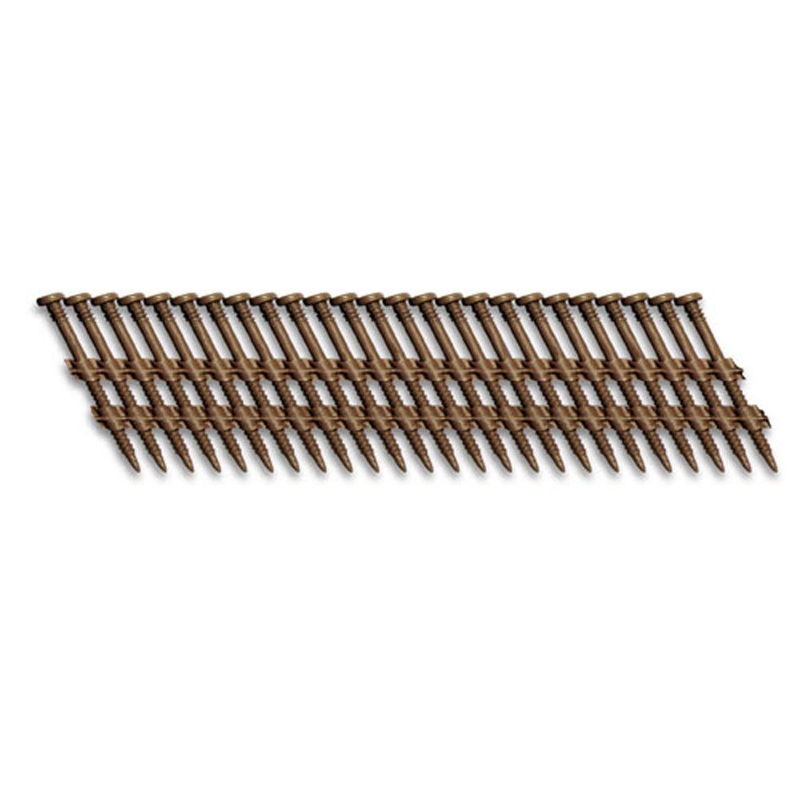 Fasco SCFP620CTSEGBR Scrail Fastener BeckDeck Thread 20-22-Degree Plastic Strip Saddle Brown Square Drive, 2-Inch x .120-Inch 1000 Per Box