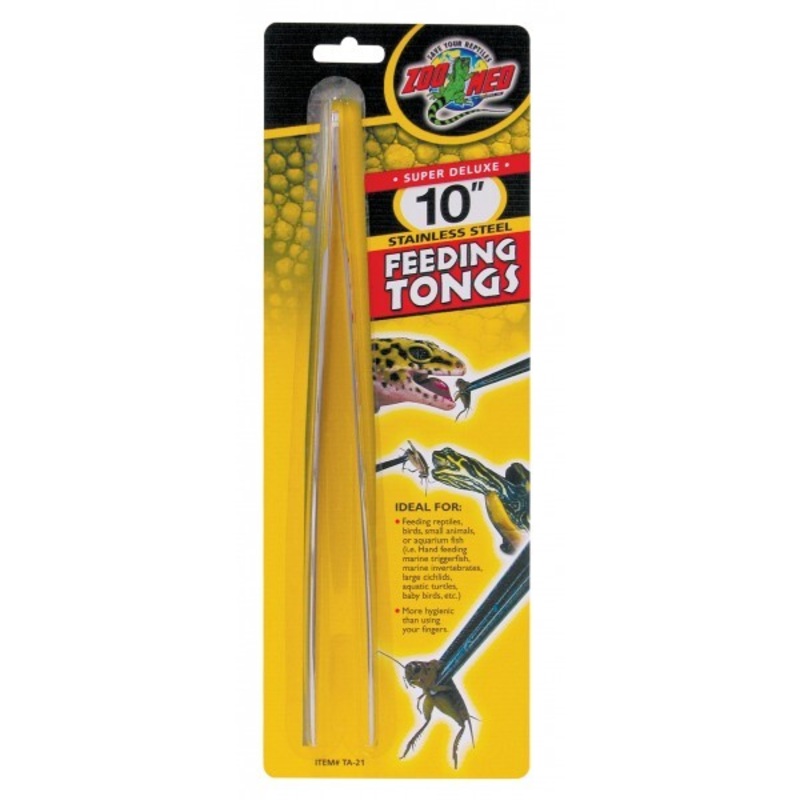 Zoo Med Stainless Steel Feeding Tongs 10in