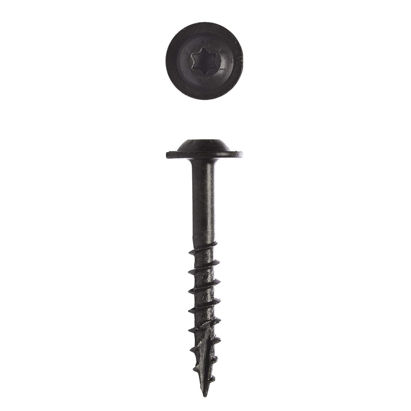 Big Timber GDW7114B #7 x 1-1/4 in. Brown Garage Door Weather Strip Star Drive Round Washer Head Screw 4000 Pack