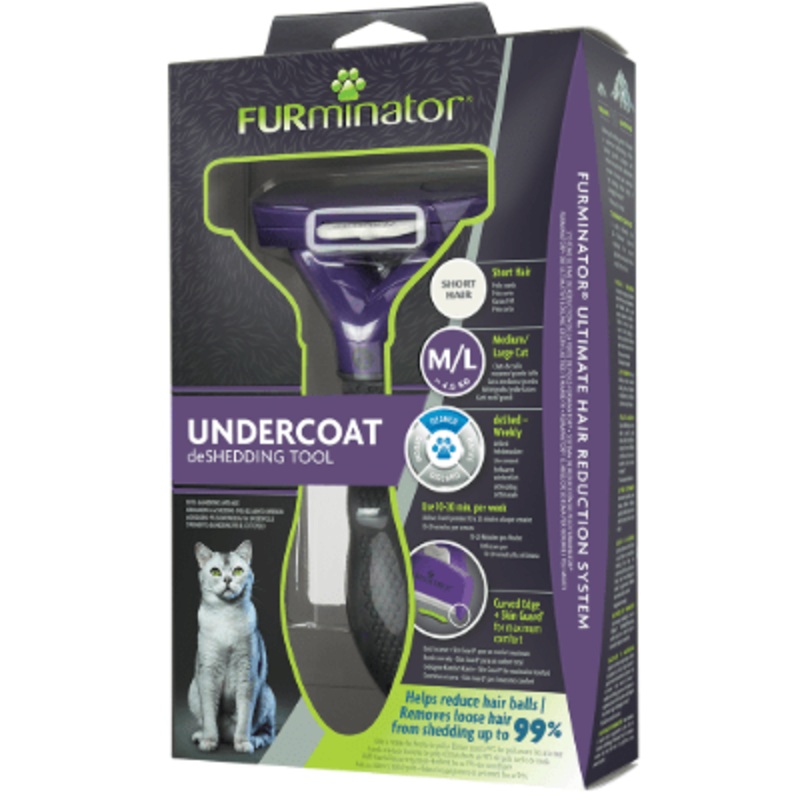 FURminator  Undercoat deShedding Tool Medium/Large Cat Short Hair