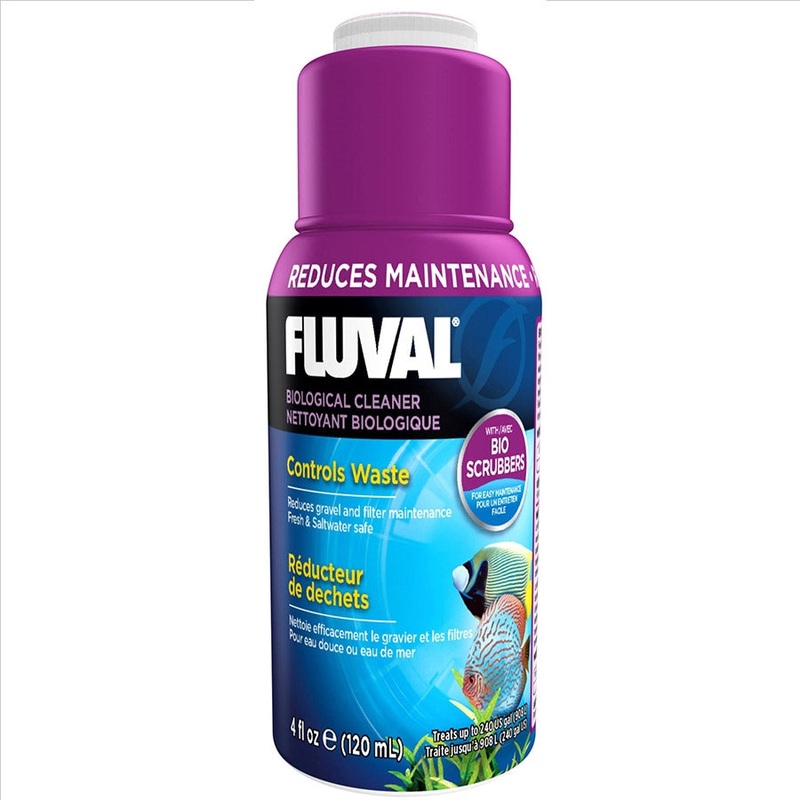 Fluval Biological Aquarium Cleaner 120ml – Cleans Waste Buildup