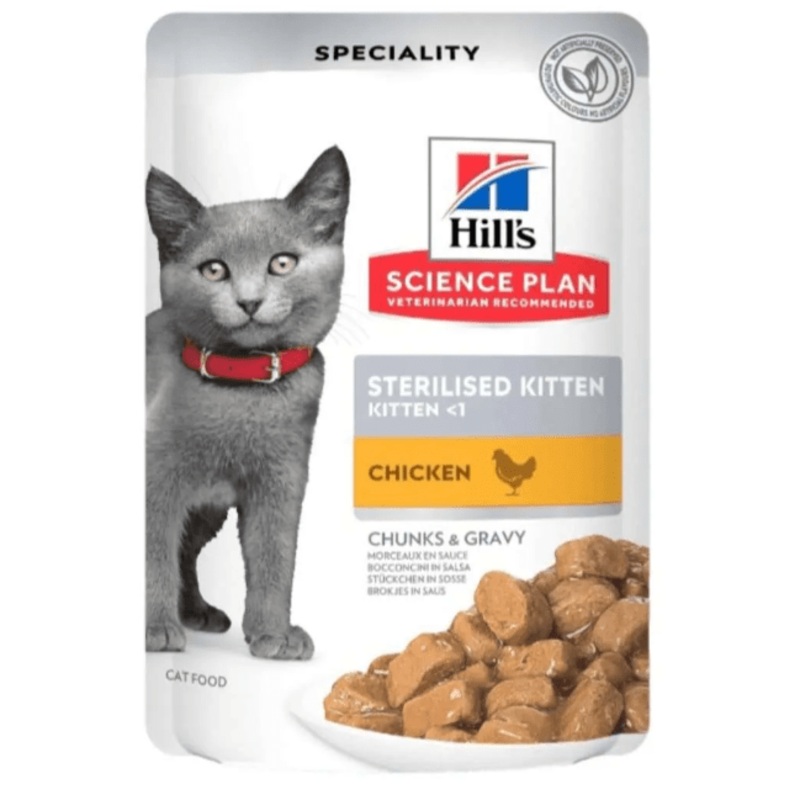 Hills Sterilised Kitten Chicken Pouch 85gr