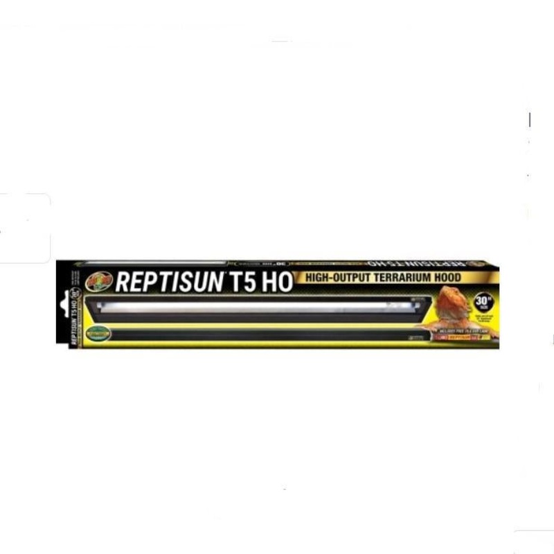 Zoo Med ReptiSun T5 HO Terrarium Hood 30 inch – With Free 22W T5 High Output ReptiSun 10.0 Bulb