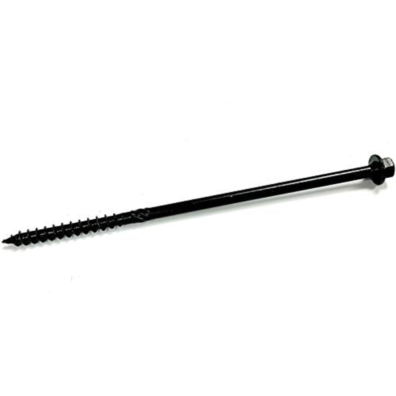 Big Timber BL4 Hex Washer head 5/16″ #14 x 4″ Black Log Screw, (250per Pack)