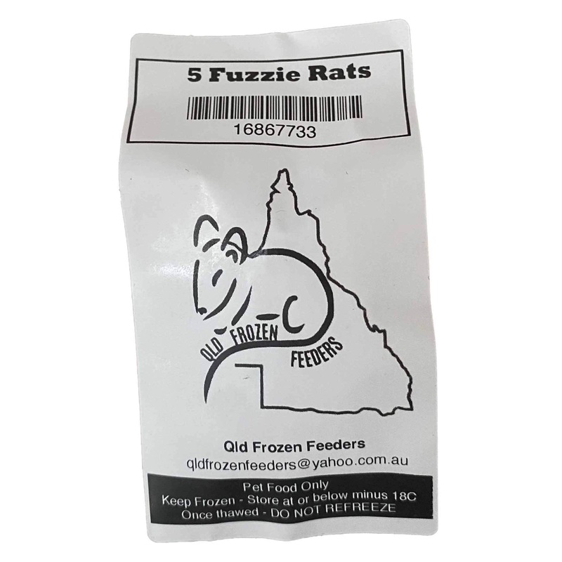 Frozen Feeder Rat – Fuzzie – Pack of 5 – Frozen Food – In store Pick Up Only